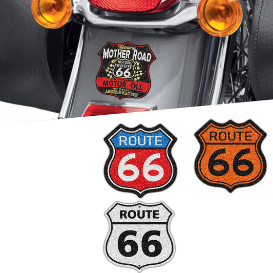 Antique Motorcycle No.66 Highway Waterproof Sticker